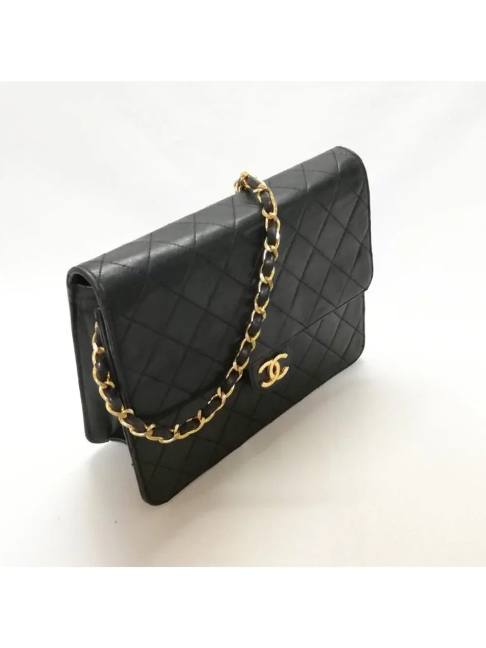 Chanel Repair Quilted Chain Shoulder Bag Black